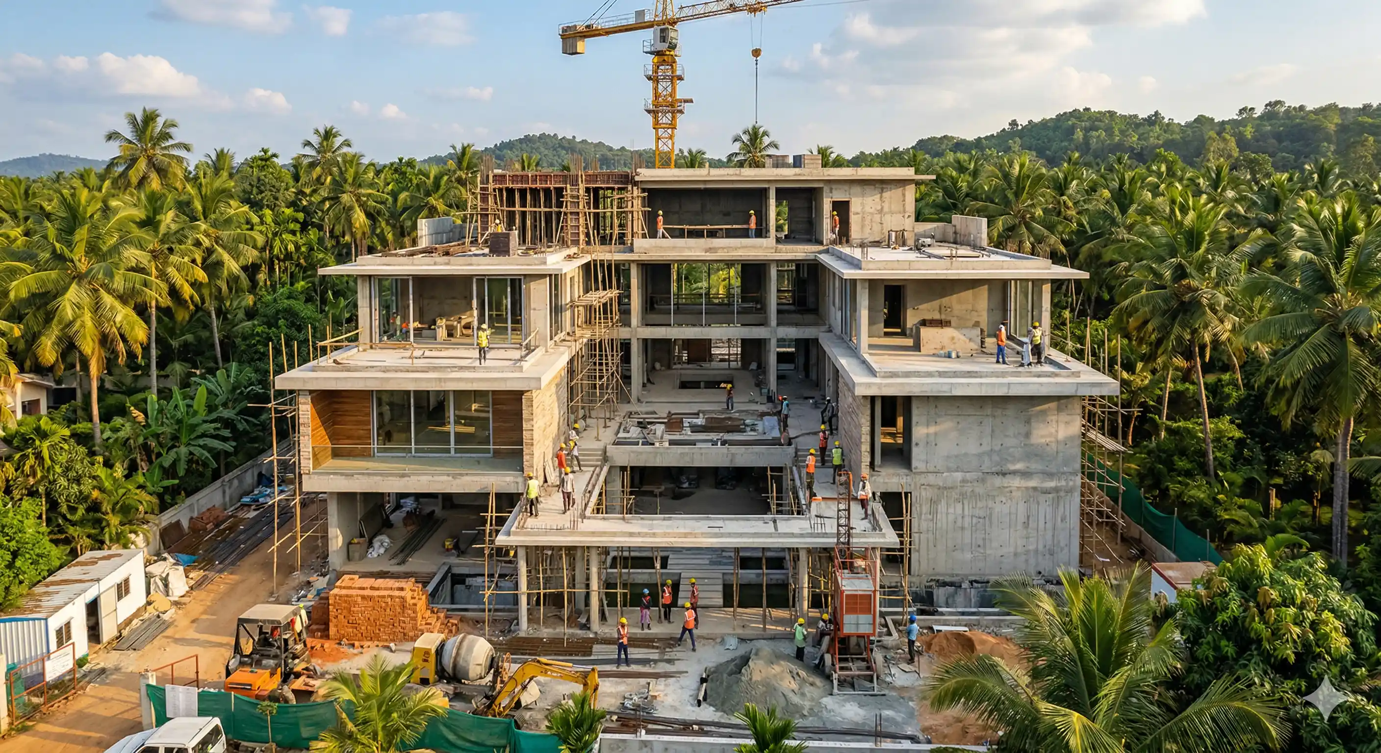 Villa construction Coimbatore by Saanidhya Builders